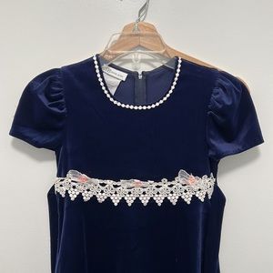 Blue Dress Girls Size 7 — 90s style